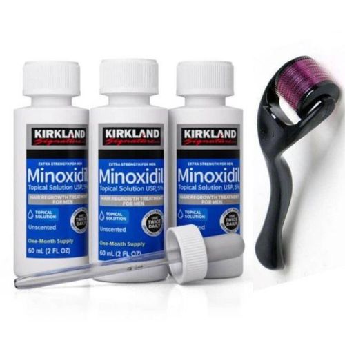 Complete Hair Regrowth Kit — 5 Bottles + Derma Roller