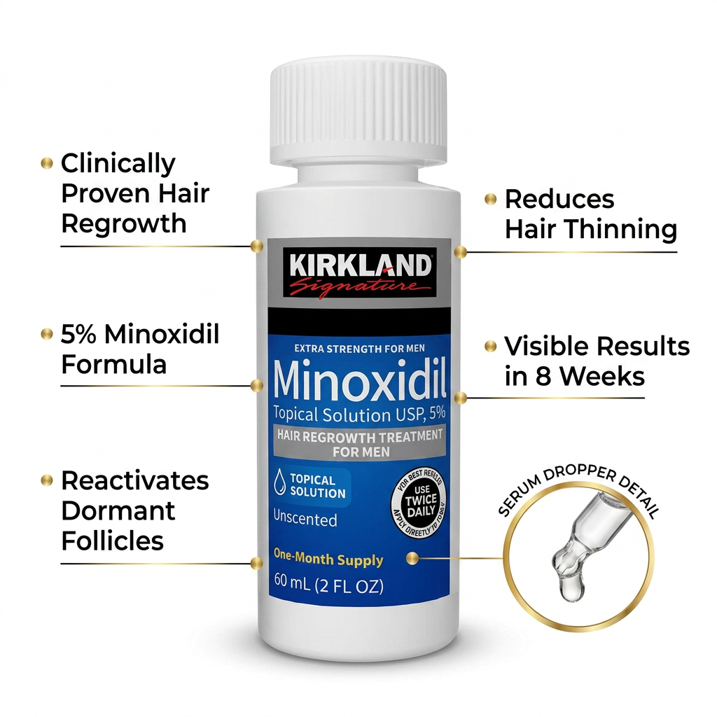 Kirkland Minoxidil 5% Hair Regrowth Treatment